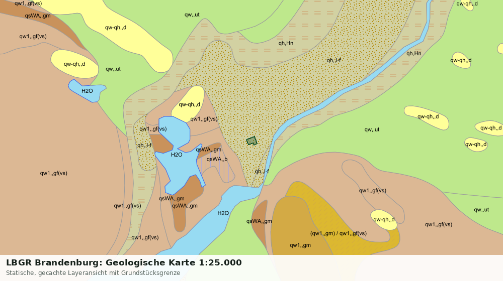 Statische Kartenansicht: LBGR Brandenburg: Geologische Karte 1:25.000