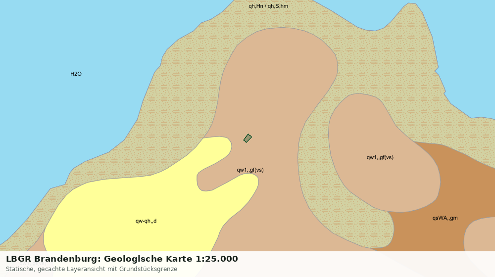 Statische Kartenansicht: LBGR Brandenburg: Geologische Karte 1:25.000