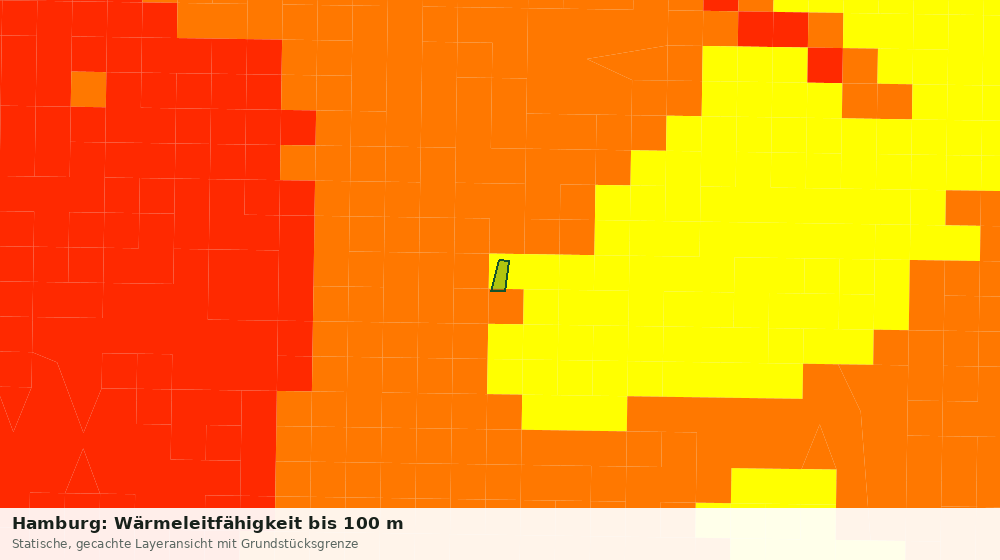 Statische Kartenansicht: Hamburg: Wärmeleitfähigkeit bis 100 m
