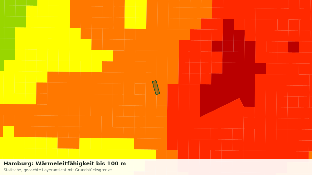 Statische Kartenansicht: Hamburg: Wärmeleitfähigkeit bis 100 m