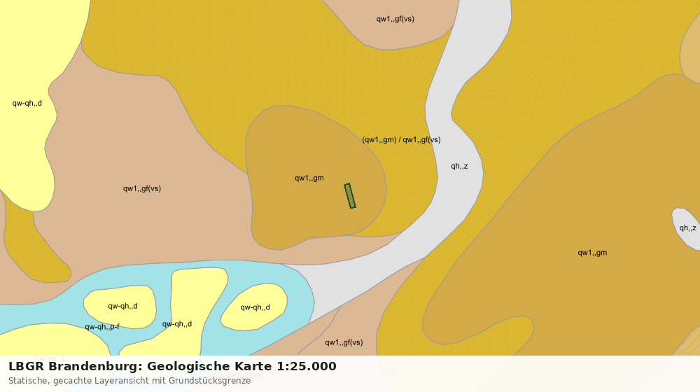 Statische Kartenansicht: LBGR Brandenburg: Geologische Karte 1:25.000