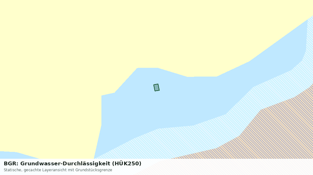 Statische Kartenansicht: BGR: Grundwasser-Durchlässigkeit (HÜK250)