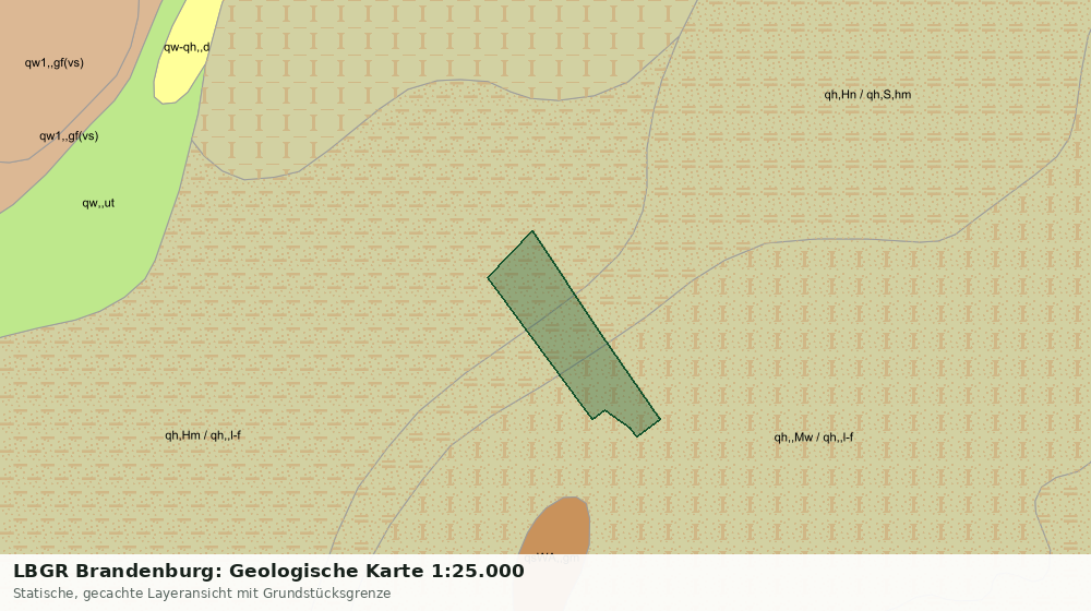 Statische Kartenansicht: LBGR Brandenburg: Geologische Karte 1:25.000