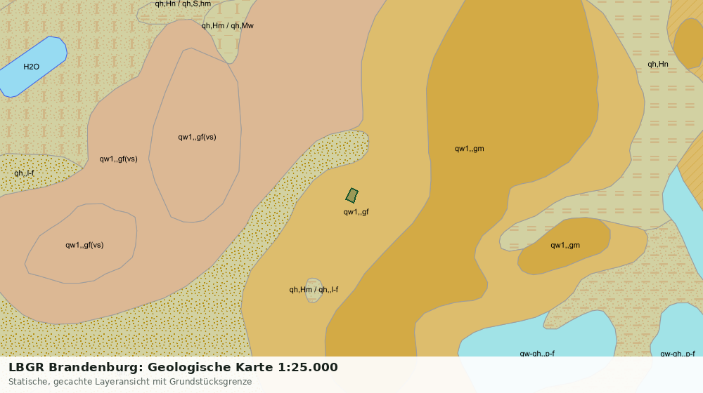 Statische Kartenansicht: LBGR Brandenburg: Geologische Karte 1:25.000
