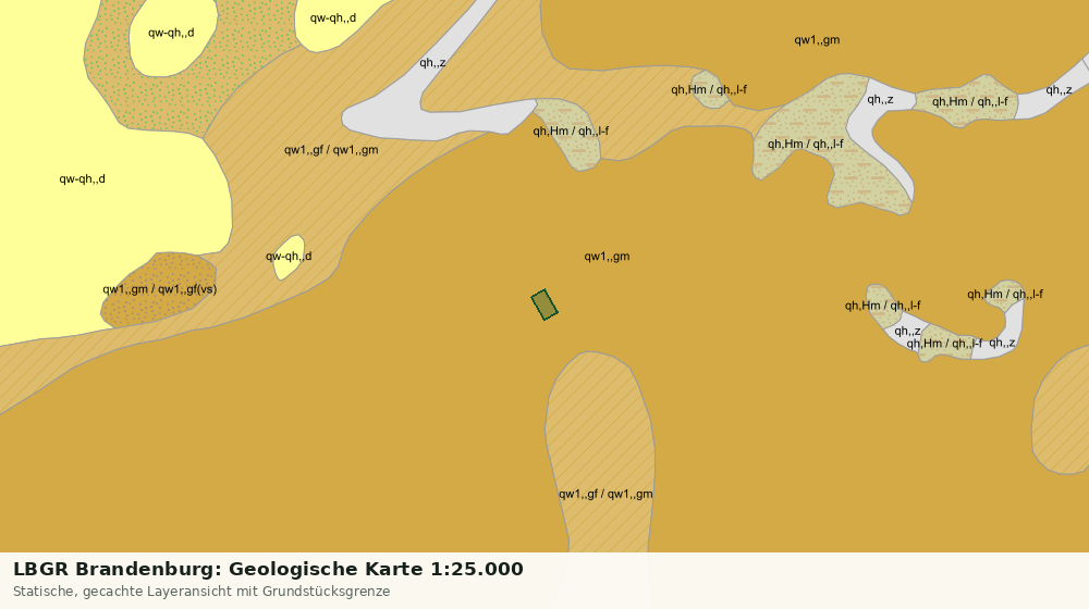 Statische Kartenansicht: LBGR Brandenburg: Geologische Karte 1:25.000