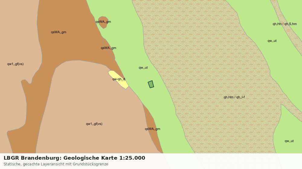 Statische Kartenansicht: LBGR Brandenburg: Geologische Karte 1:25.000