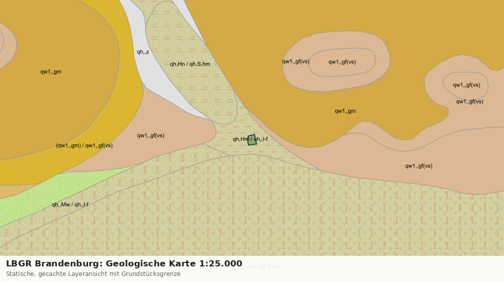 Statische Kartenansicht: LBGR Brandenburg: Geologische Karte 1:25.000