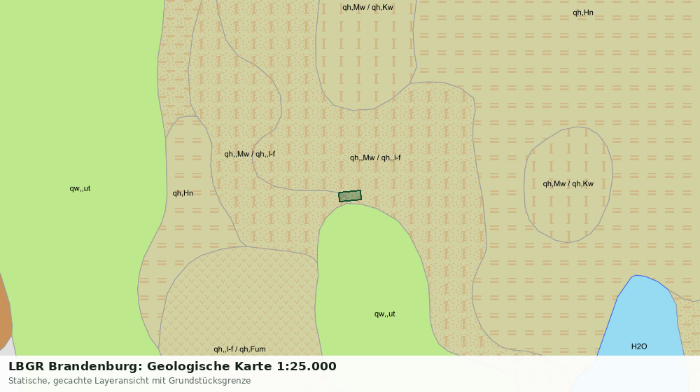 Statische Kartenansicht: LBGR Brandenburg: Geologische Karte 1:25.000