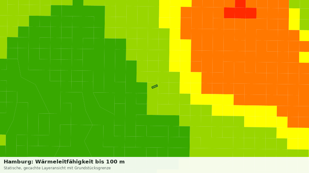 Statische Kartenansicht: Hamburg: Wärmeleitfähigkeit bis 100 m
