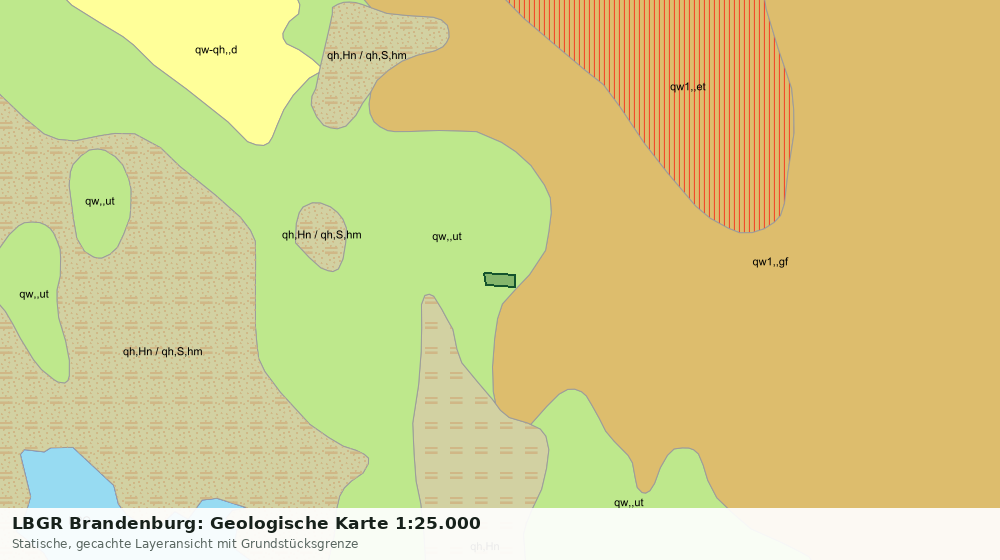 Statische Kartenansicht: LBGR Brandenburg: Geologische Karte 1:25.000