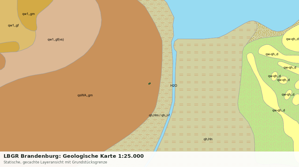 Statische Kartenansicht: LBGR Brandenburg: Geologische Karte 1:25.000