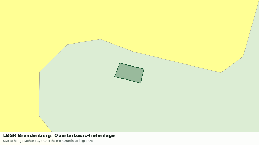 Statische Kartenansicht: LBGR Brandenburg: Quartärbasis-Tiefenlage