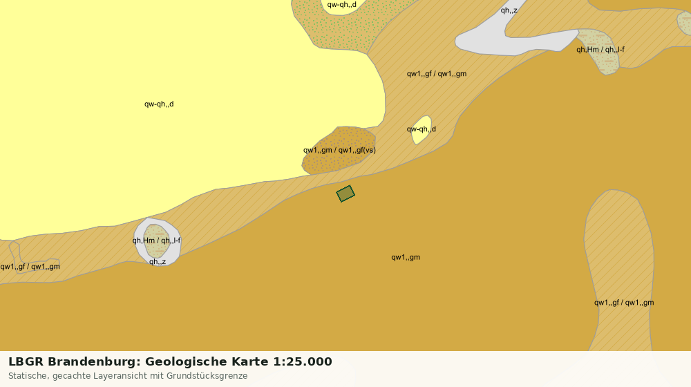 Statische Kartenansicht: LBGR Brandenburg: Geologische Karte 1:25.000
