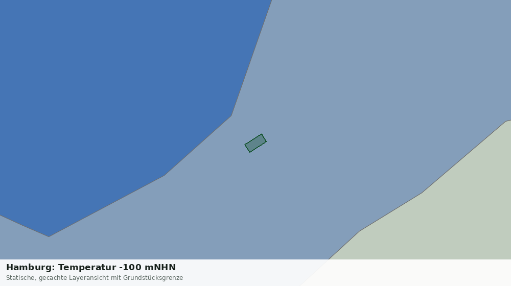 Statische Kartenansicht: Hamburg: Temperatur -100 mNHN