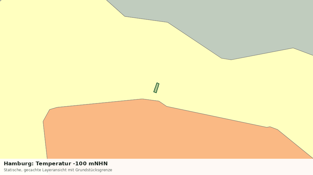 Statische Kartenansicht: Hamburg: Temperatur -100 mNHN