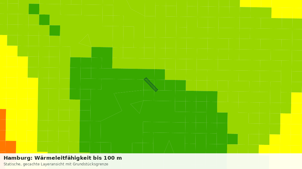 Statische Kartenansicht: Hamburg: Wärmeleitfähigkeit bis 100 m