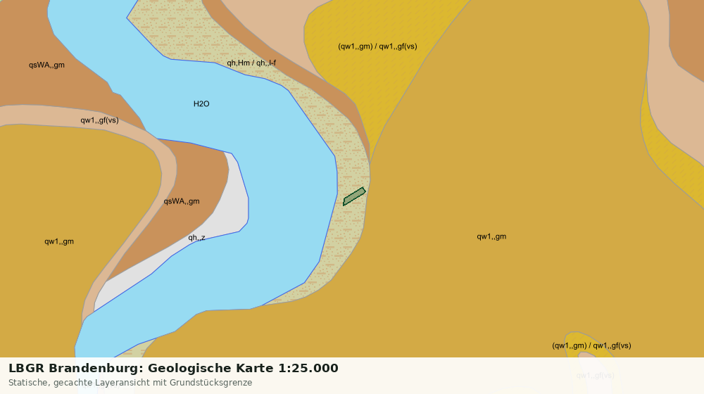 Statische Kartenansicht: LBGR Brandenburg: Geologische Karte 1:25.000