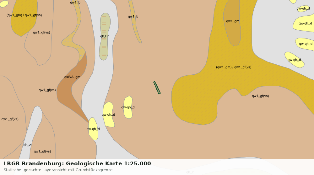 Statische Kartenansicht: LBGR Brandenburg: Geologische Karte 1:25.000