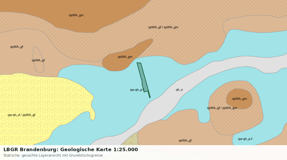 Statische Kartenansicht: LBGR Brandenburg: Geologische Karte 1:25.000
