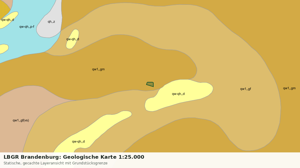 Statische Kartenansicht: LBGR Brandenburg: Geologische Karte 1:25.000