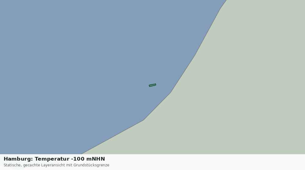 Statische Kartenansicht: Hamburg: Temperatur -100 mNHN