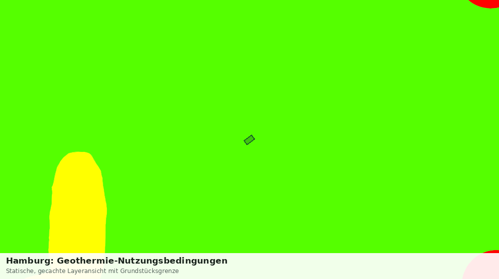 Statische Kartenansicht: Hamburg: Geothermie-Nutzungsbedingungen
