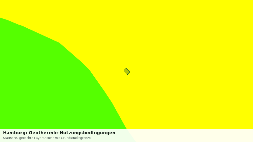 Statische Kartenansicht: Hamburg: Geothermie-Nutzungsbedingungen