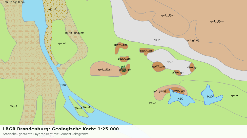 Statische Kartenansicht: LBGR Brandenburg: Geologische Karte 1:25.000