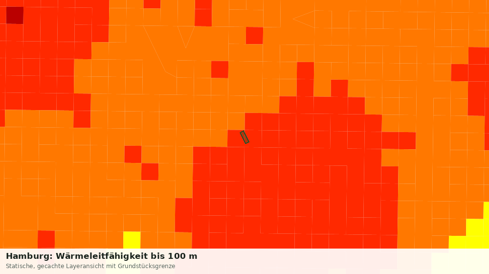 Statische Kartenansicht: Hamburg: Wärmeleitfähigkeit bis 100 m