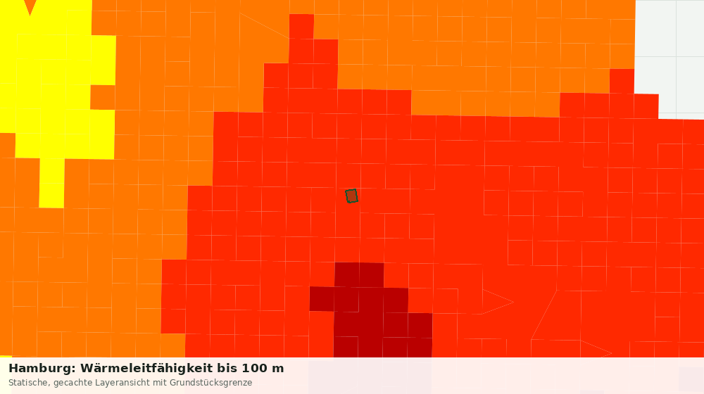 Statische Kartenansicht: Hamburg: Wärmeleitfähigkeit bis 100 m