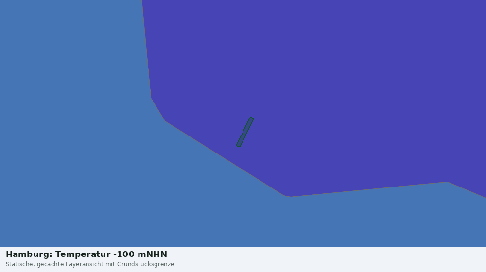 Statische Kartenansicht: Hamburg: Temperatur -100 mNHN