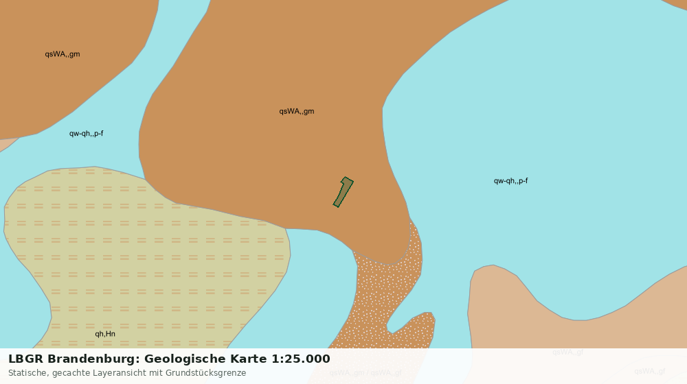 Statische Kartenansicht: LBGR Brandenburg: Geologische Karte 1:25.000