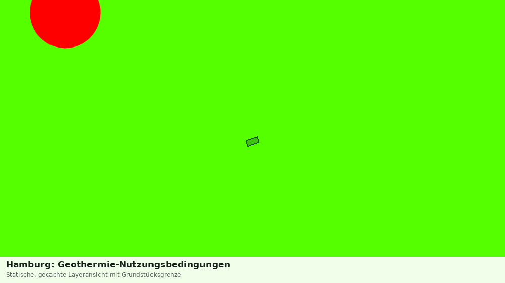Statische Kartenansicht: Hamburg: Geothermie-Nutzungsbedingungen