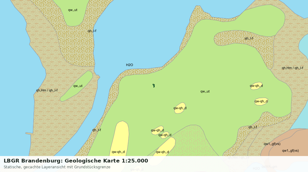 Statische Kartenansicht: LBGR Brandenburg: Geologische Karte 1:25.000