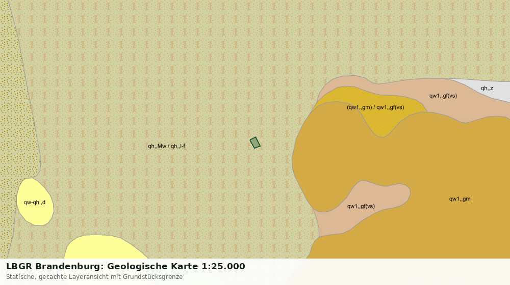 Statische Kartenansicht: LBGR Brandenburg: Geologische Karte 1:25.000