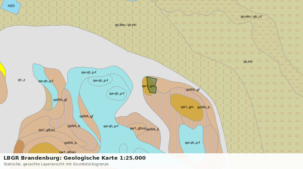 Statische Kartenansicht: LBGR Brandenburg: Geologische Karte 1:25.000