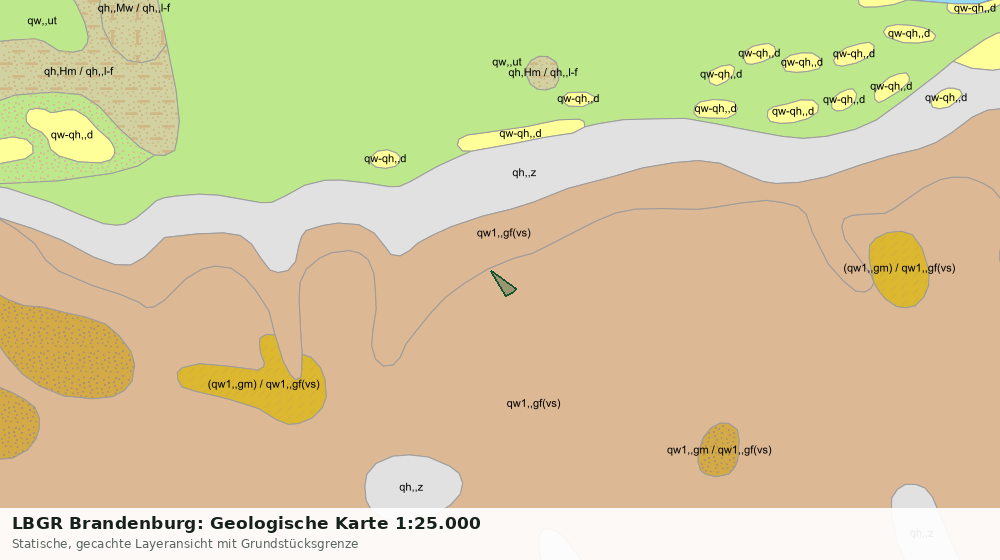 Statische Kartenansicht: LBGR Brandenburg: Geologische Karte 1:25.000