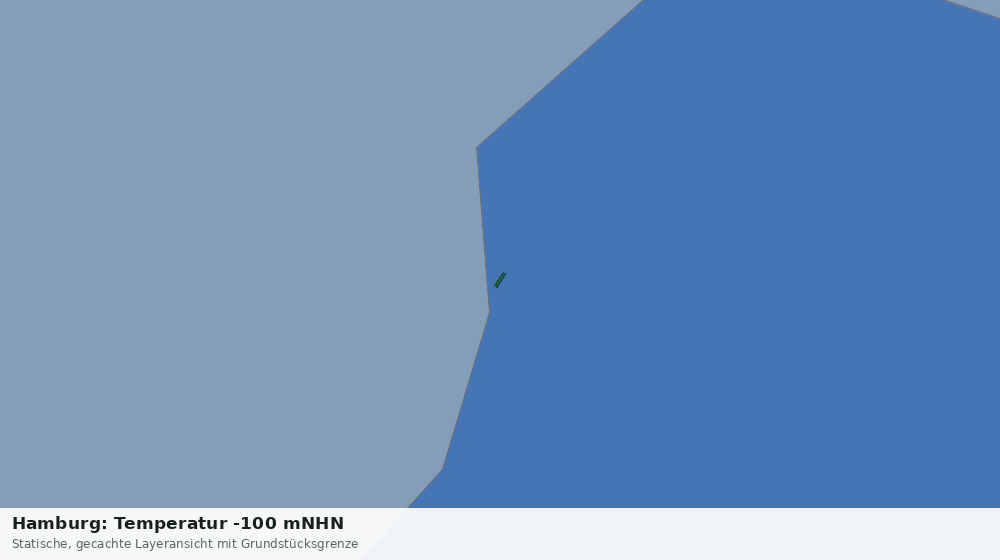 Statische Kartenansicht: Hamburg: Temperatur -100 mNHN