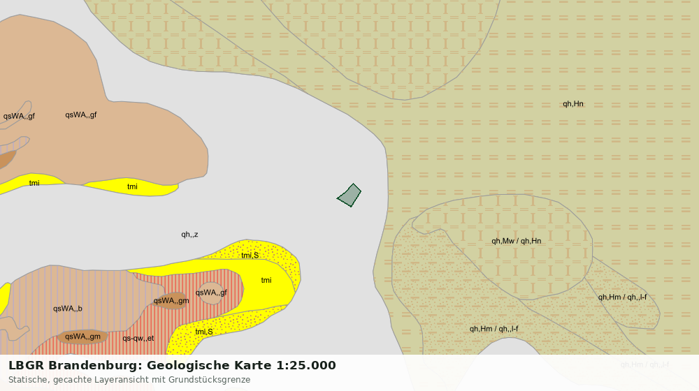 Statische Kartenansicht: LBGR Brandenburg: Geologische Karte 1:25.000
