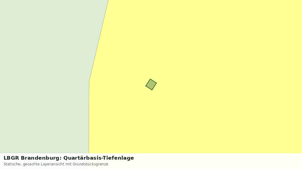 Statische Kartenansicht: LBGR Brandenburg: Quartärbasis-Tiefenlage