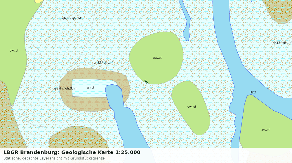 Statische Kartenansicht: LBGR Brandenburg: Geologische Karte 1:25.000