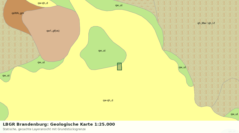 Statische Kartenansicht: LBGR Brandenburg: Geologische Karte 1:25.000