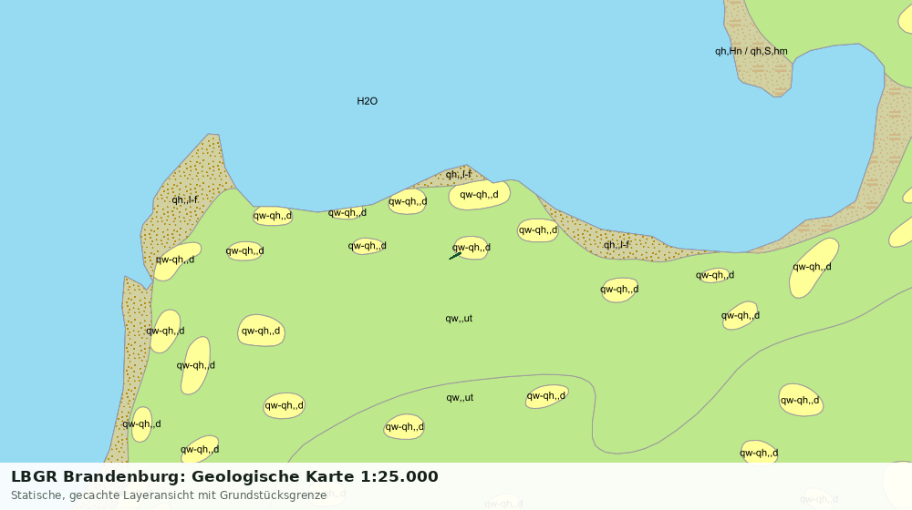 Statische Kartenansicht: LBGR Brandenburg: Geologische Karte 1:25.000