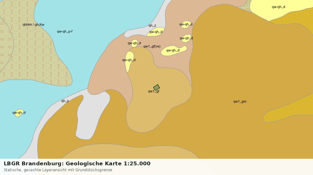 Statische Kartenansicht: LBGR Brandenburg: Geologische Karte 1:25.000