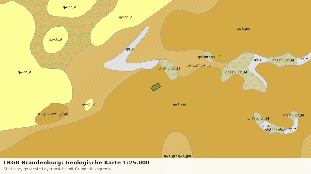 Statische Kartenansicht: LBGR Brandenburg: Geologische Karte 1:25.000