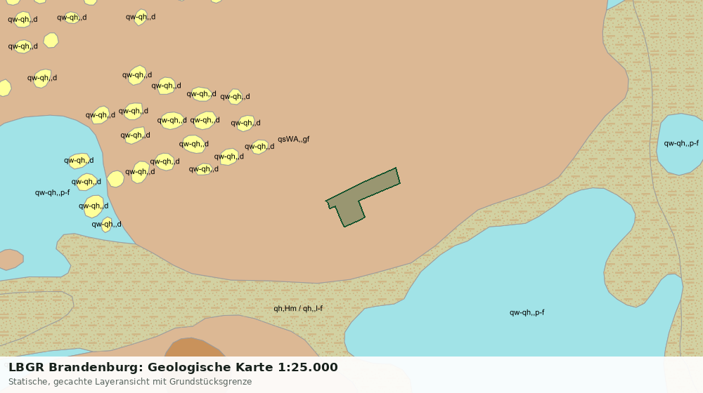 Statische Kartenansicht: LBGR Brandenburg: Geologische Karte 1:25.000