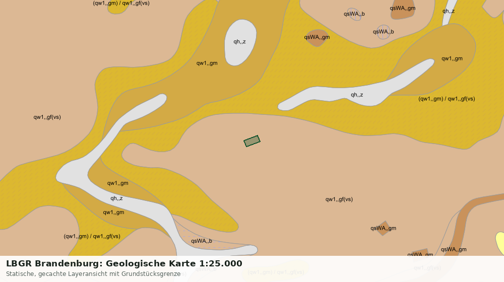 Statische Kartenansicht: LBGR Brandenburg: Geologische Karte 1:25.000