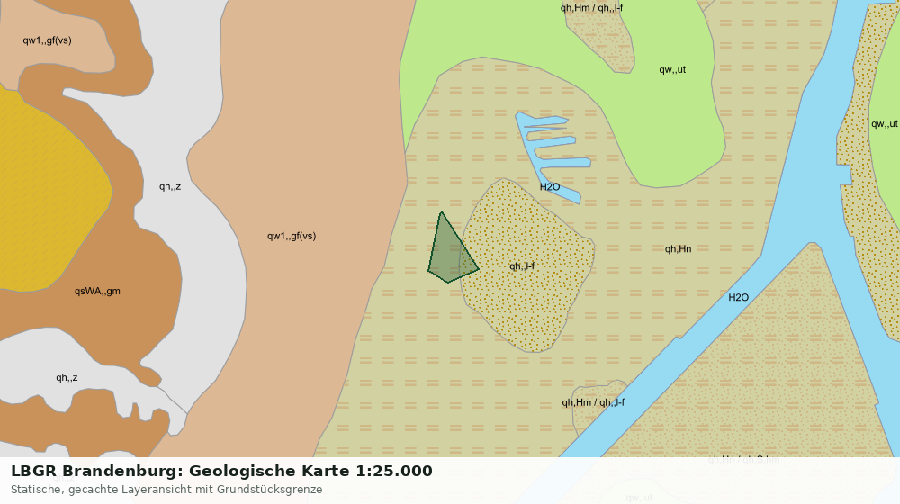 Statische Kartenansicht: LBGR Brandenburg: Geologische Karte 1:25.000