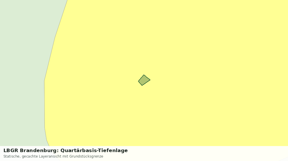 Statische Kartenansicht: LBGR Brandenburg: Quartärbasis-Tiefenlage