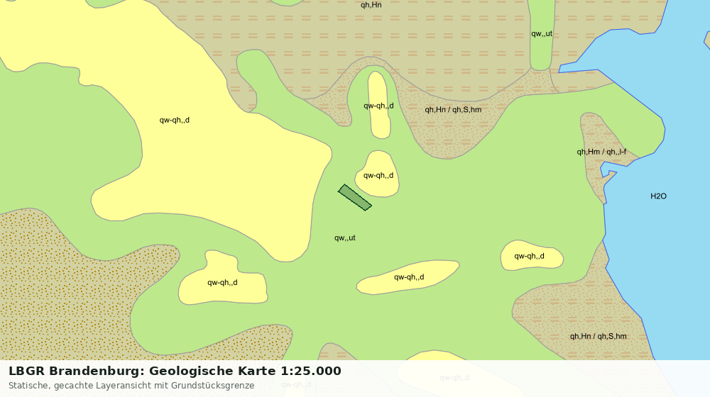Statische Kartenansicht: LBGR Brandenburg: Geologische Karte 1:25.000